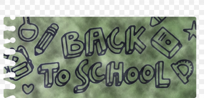 Back To School, PNG, 2999x1450px, Back To School, Calligraphy, Green, M, Meter Download Free