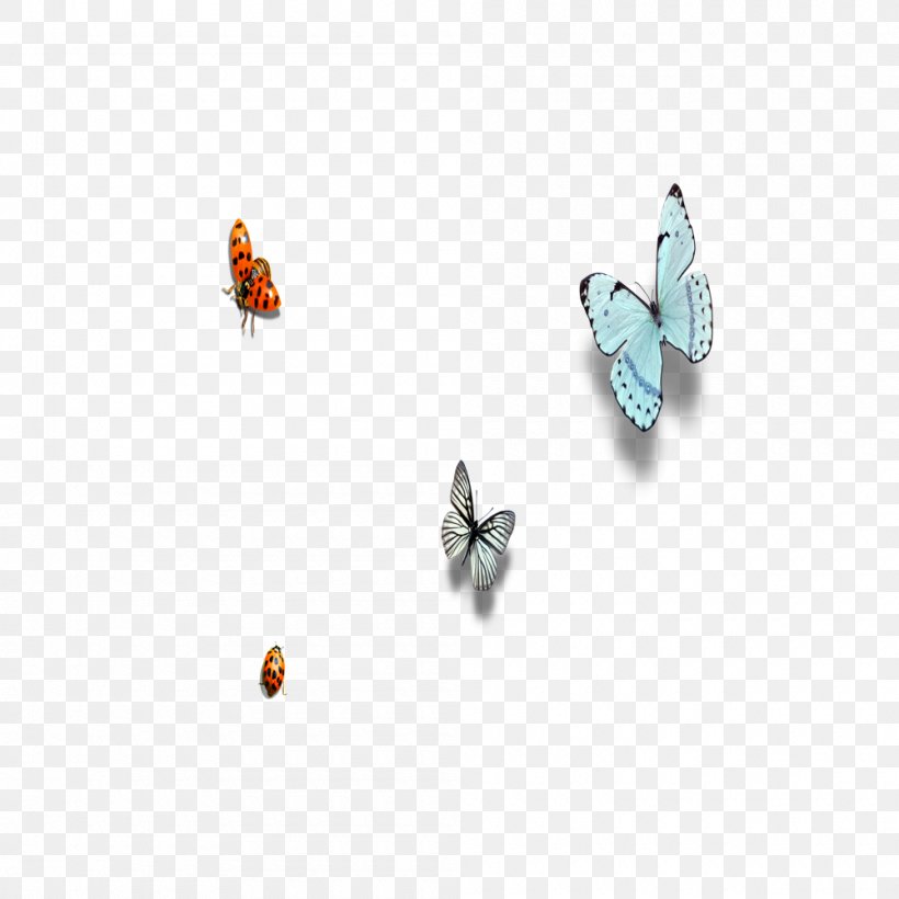 Butterfly Insect Ladybird Euclidean Vector, PNG, 1000x1000px, Butterfly, Animal, Butterflies And Moths, Coccinella Septempunctata, Gratis Download Free