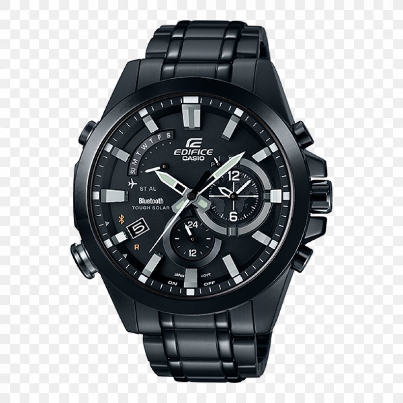 Casio EDIFICE TIME TRAVELLER EQB-501 Watch Casio EQB-500D-1A, PNG, 1200x1200px, Casio Edifice, Analog Watch, Black, Brand, Casio Download Free