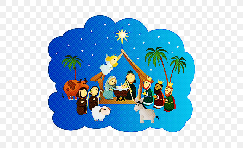 Christmas Decoration, PNG, 500x500px, Nativity Scene, Cartoon, Christmas Decoration, Interior Design Download Free