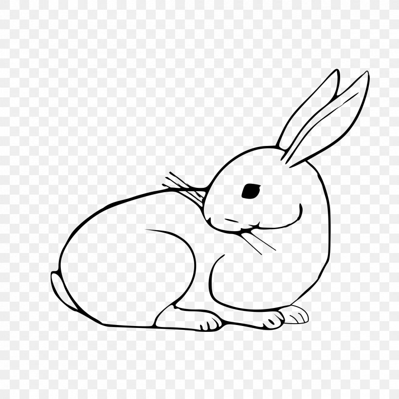 Easter Bunny Rabbit Clip Art, PNG, 2400x2400px, Easter Bunny, Area, Artwork, Black, Black And White Download Free