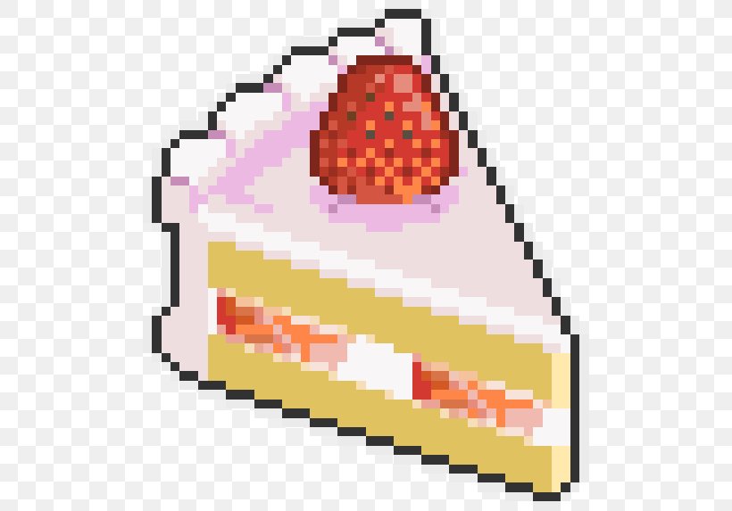 Strawberry Cream Cake Pixel Art, PNG, 500x573px, Strawberry Cream Cake, Art, Cake, Cake Decorating, Cake Pop Download Free