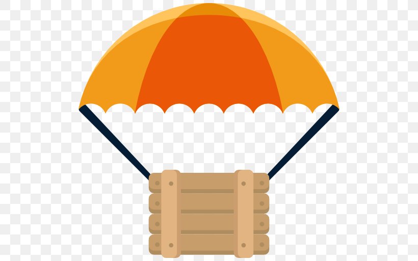Parachute Landing Fall Icon, PNG, 512x512px, Parachute, Box, Clip Art, Commodity, Orange Download Free
