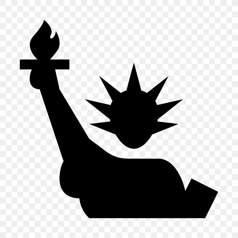 Statue Of Liberty, PNG, 1600x1600px, Statue Of Liberty, Black And White, Hand, Leaf, Liberty Download Free