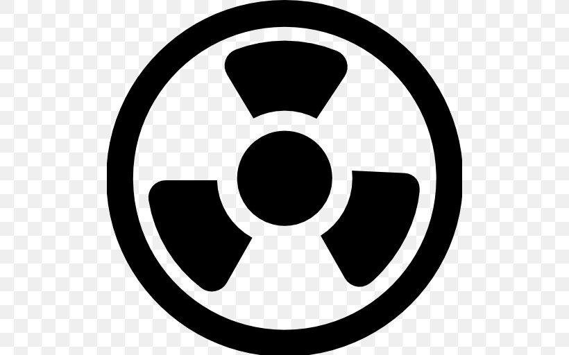Radioactive Decay Hazard Symbol Nuclear Weapon Sticker, PNG, 512x512px, Radioactive Decay, Area, Black, Black And White, Brand Download Free