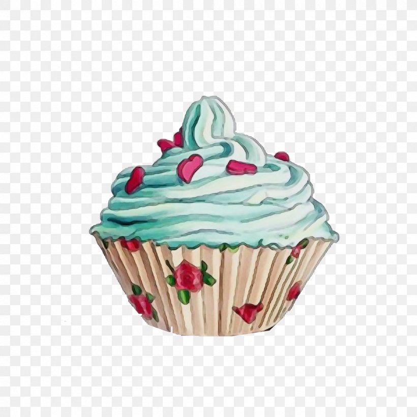 Cupcake Buttercream Cake Baking Cup Icing, PNG, 1200x1200px, Watercolor, Baking, Baking Cup, Buttercream, Cake Download Free