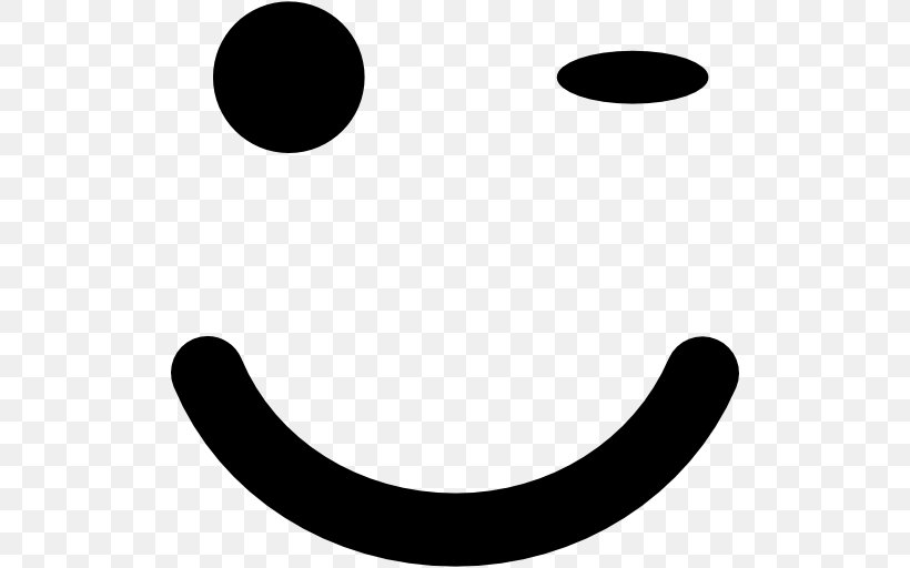 Wink Emoticon Smiley Eye, PNG, 512x512px, Wink, Black, Black And White, Computer, Crescent Download Free
