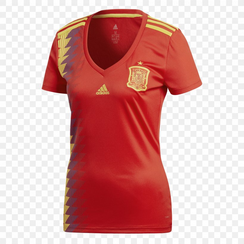 2018 World Cup Spain National Football Team T-shirt Adidas, PNG, 2000x2000px, 2018 World Cup, Active Shirt, Adidas, Clothing, Football Download Free