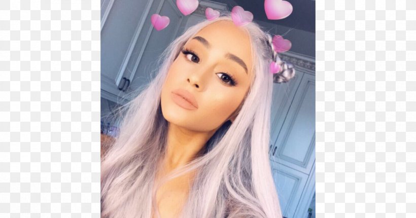Ariana Grande Hairstyle Red Hair Silver Color Png