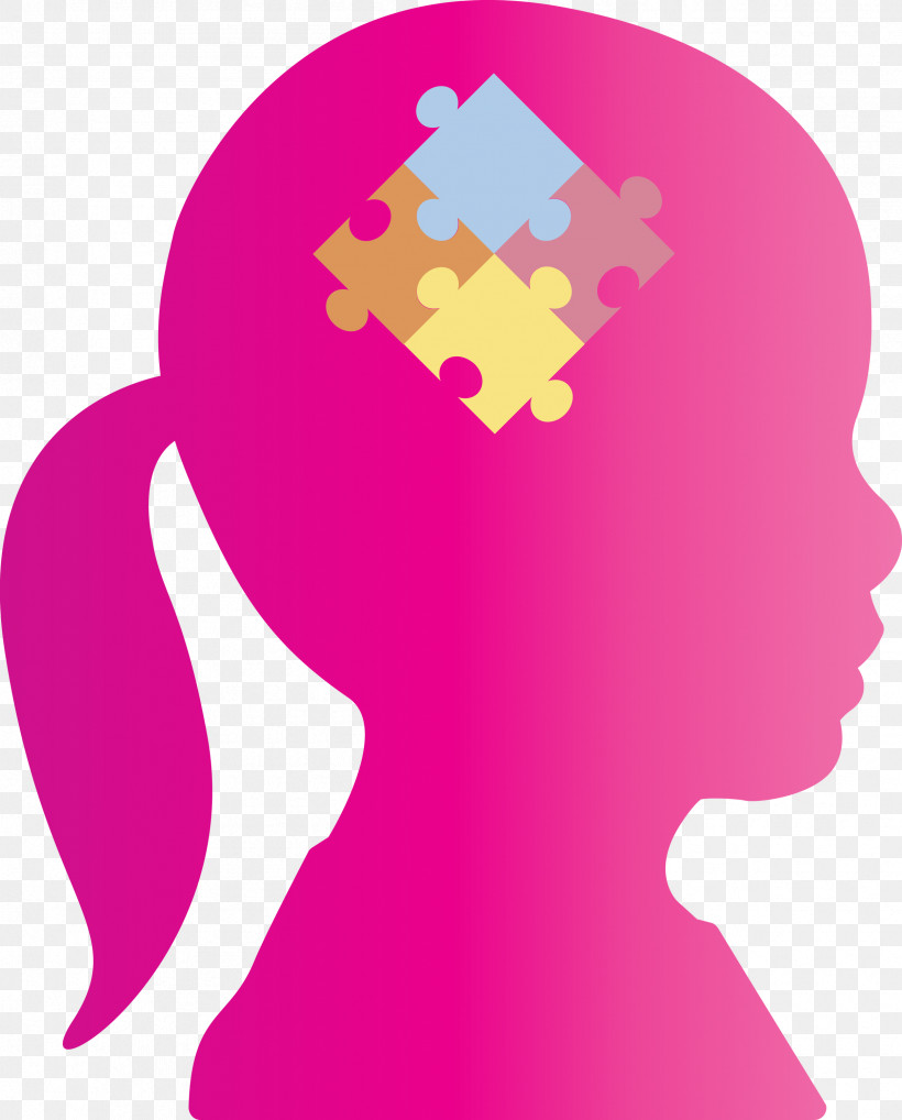 World Autism Awareness Day Autism Awareness, PNG, 2415x3000px, World Autism Awareness Day, Autism Awareness, Pink, Silhouette Download Free
