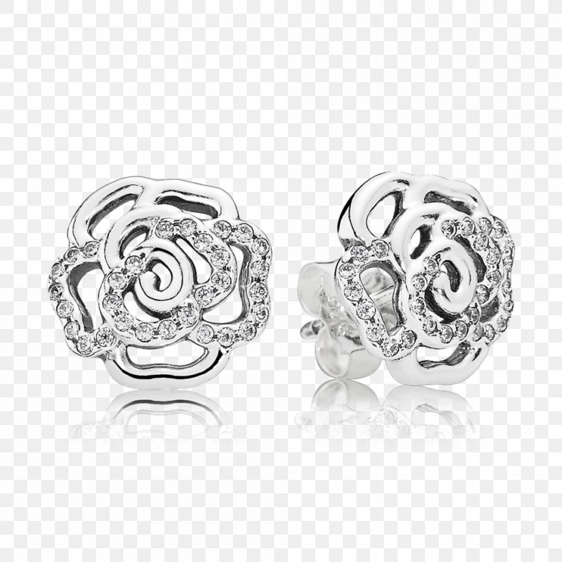 Earring Pandora Cubic Zirconia Charm Bracelet Jewellery, PNG, 1000x1000px, Earring, Birthstone, Body Jewelry, Bracelet, Charm Bracelet Download Free