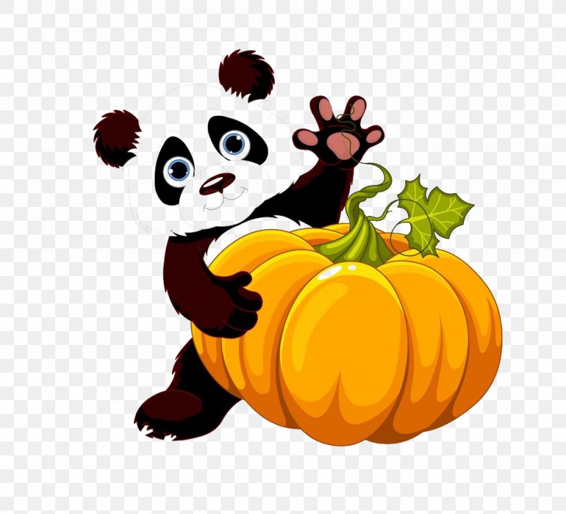 Giant Panda Bear Red Panda Clip Art, PNG, 1024x931px, Giant Panda, Calabaza, Candy Pumpkin, Carnivoran, Cartoon Download Free