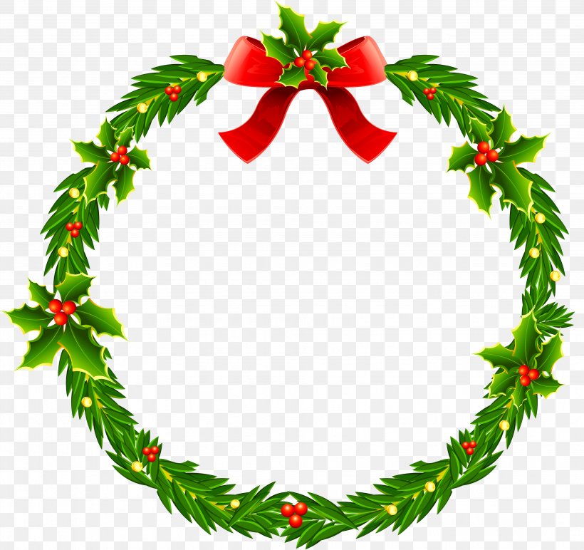 Wreath Christmas Decoration Christmas Ornament Clip Art, PNG, 3886x3663px, Wreath, Aquifoliaceae, Christmas, Christmas Decoration, Christmas Ornament Download Free