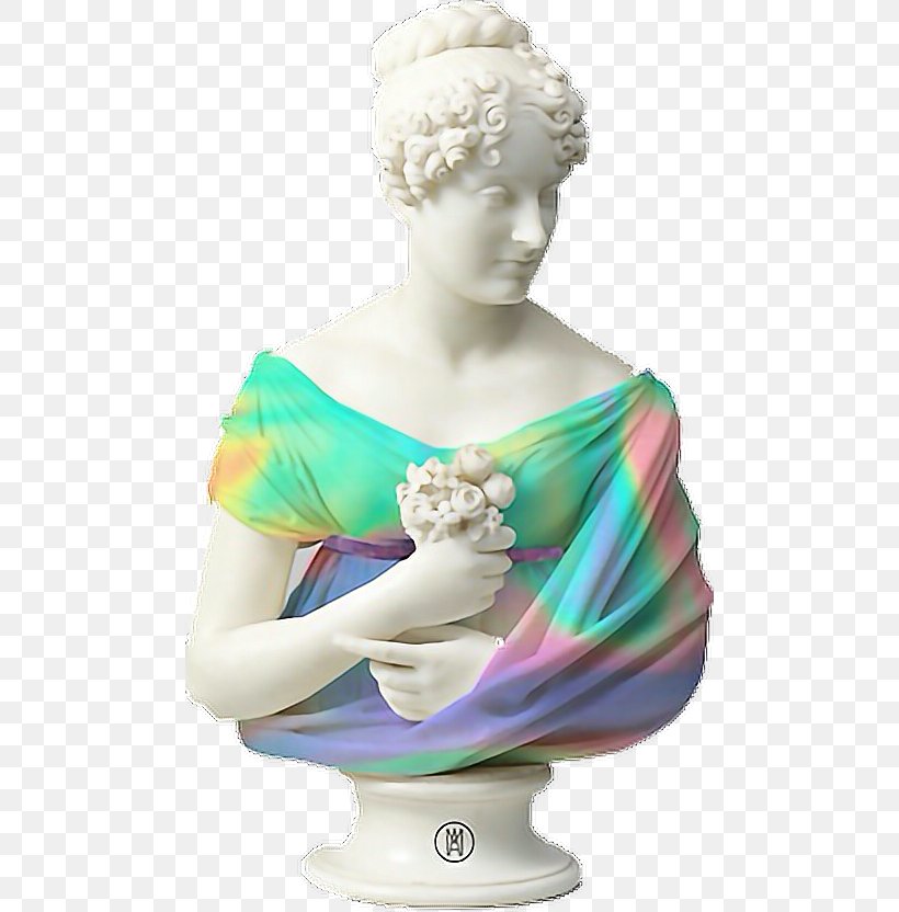 Bust Vaporwave Aesthetics Statue Glitch Art, PNG, 482x832px, Bust, Aesthetics, Art, Classical Sculpture, Figurine Download Free