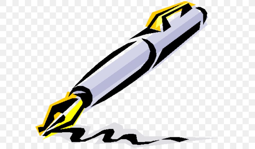 Fountain Pen Paper Clip Art, PNG, 592x480px, Pen, Automotive Design, Ballpoint Pen, Book, Fountain Pen Download Free