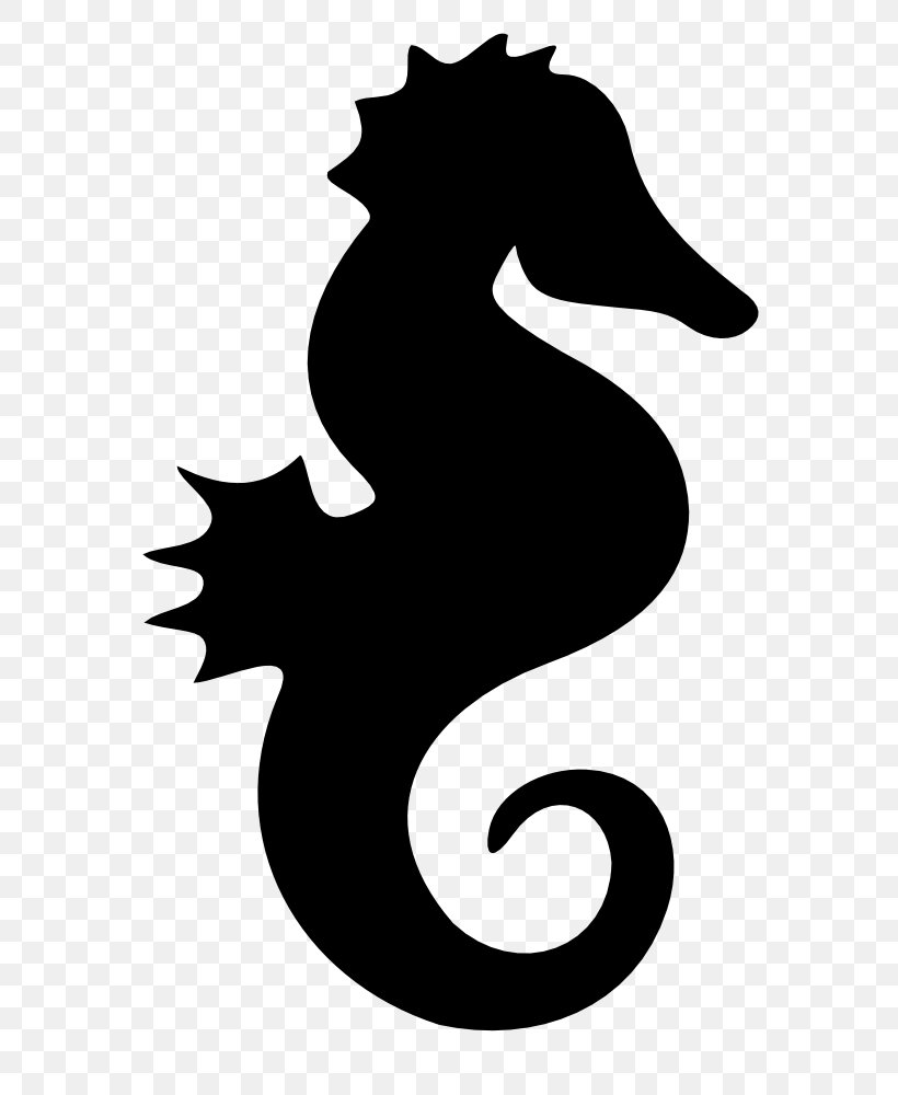 Seahorse Silhouette Clip Art, PNG, 707x1000px, Seahorse, Black And White, Fictional Character, Image File Formats, Monochrome Download Free