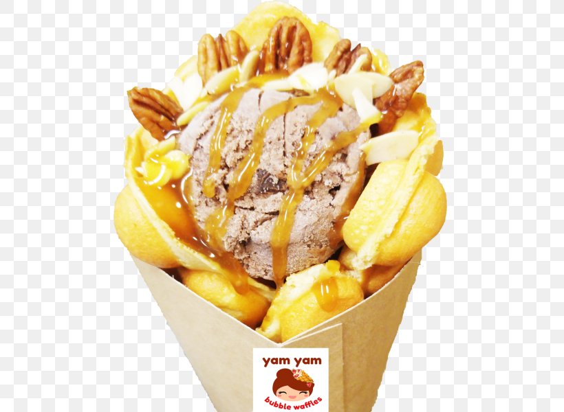 Sundae Waffle Ice Cream Cones Frozen Yogurt, PNG, 510x600px, Sundae, American Food, Caramel, Chocolate, Chocolate Chip Download Free