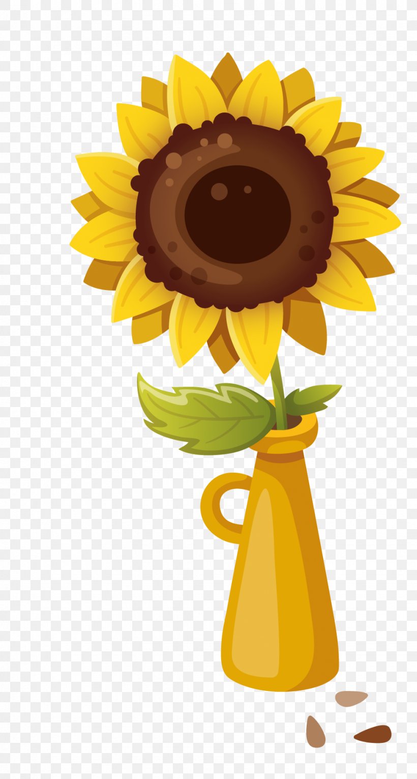 Common Sunflower Euclidean Vector, PNG, 971x1813px, Common Sunflower, Daisy Family, Floral Design, Flower, Flowering Plant Download Free