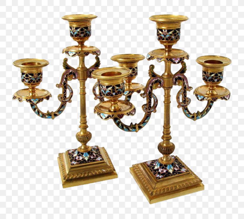 Brass Candelabra Candlestick Champlevé Ormolu, PNG, 738x738px, Brass, Antique, Bronze, Candelabra, Candle Download Free