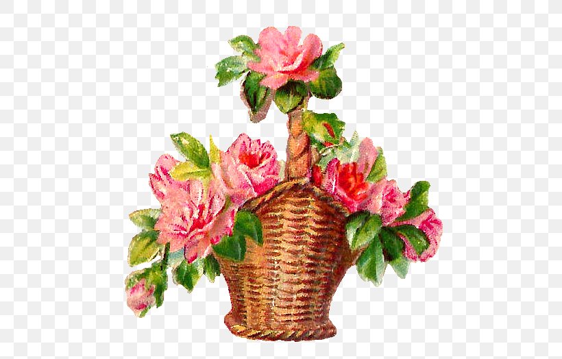 Flower Easter Basket Pink Clip Art, PNG, 547x524px, Flower, Artificial Flower, Azalea, Basket, Color Download Free