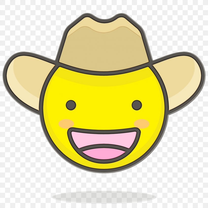 Happy Face Emoji, PNG, 1024x1024px, Cowboy, Cartoon, Clothing, Costume Hat, Cowboy Hat Download Free