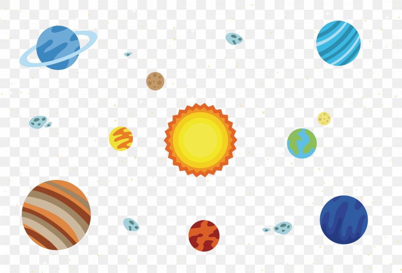 Solar System Euclidean Vector, PNG, 4614x3139px, Solar System, Designer, Material, Pattern, Point Download Free