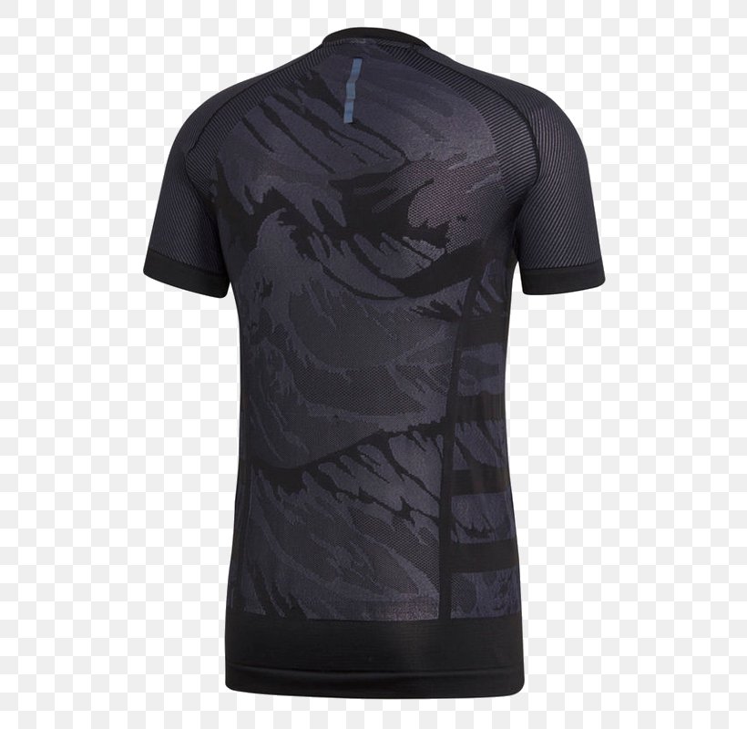 T-shirt Adidas Warp Tee Black Jersey, PNG, 800x800px, Watercolor, Cartoon, Flower, Frame, Heart Download Free