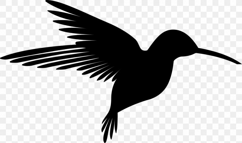 Hummingbird Silhouette Clip Art, PNG, 1280x760px, Hummingbird, Beak, Bird, Bird Flight, Black And White Download Free