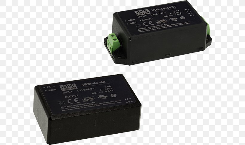 AC Adapter Power Converters MEAN WELL Enterprises Co., Ltd. Electric Potential Difference IRM-60-12ST MEAN WELL, PNG, 600x486px, Ac Adapter, Acdc Receiver Design, Alternating Current, Computer Component, Electric Current Download Free