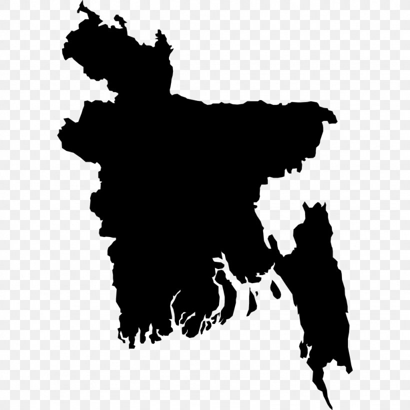 Bangladesh Royalty-free Vector Map, PNG, 1024x1024px, Bangladesh, Art, Black, Black And White, Drawing Download Free