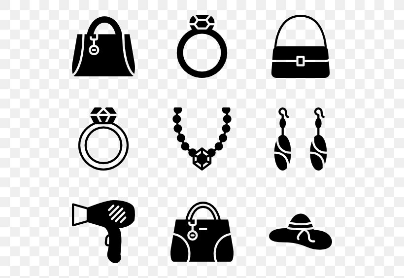Clothing Accessories Clip Art, PNG, 600x564px, Clothing Accessories, Area, Black, Black And White, Body Jewelry Download Free