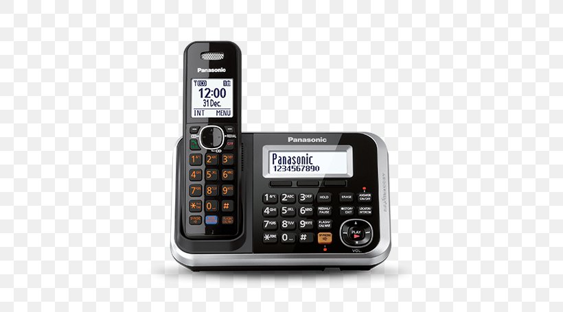 Panasonic KX-TG6841 Cordless Telephone Digital Enhanced Cordless Telecommunications, PNG, 561x455px, Panasonic, Answering Machine, Caller Id, Cellular Network, Communication Device Download Free