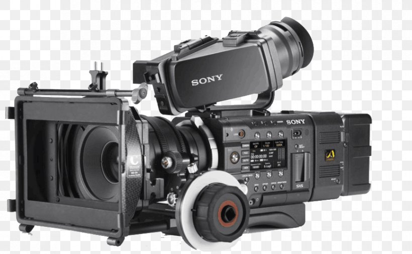 4K Resolution Digital Movie Camera Sony CineAlta PMW-F55 Super 35, PNG, 865x534px, 4k Resolution, Camcorder, Camera, Camera Accessory, Camera Lens Download Free