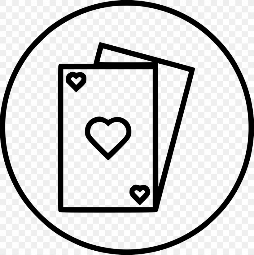 Playing Card Clip Art Adobe Illustrator, PNG, 980x982px, Playing Card, Area, Black And White, Heart, Line Art Download Free
