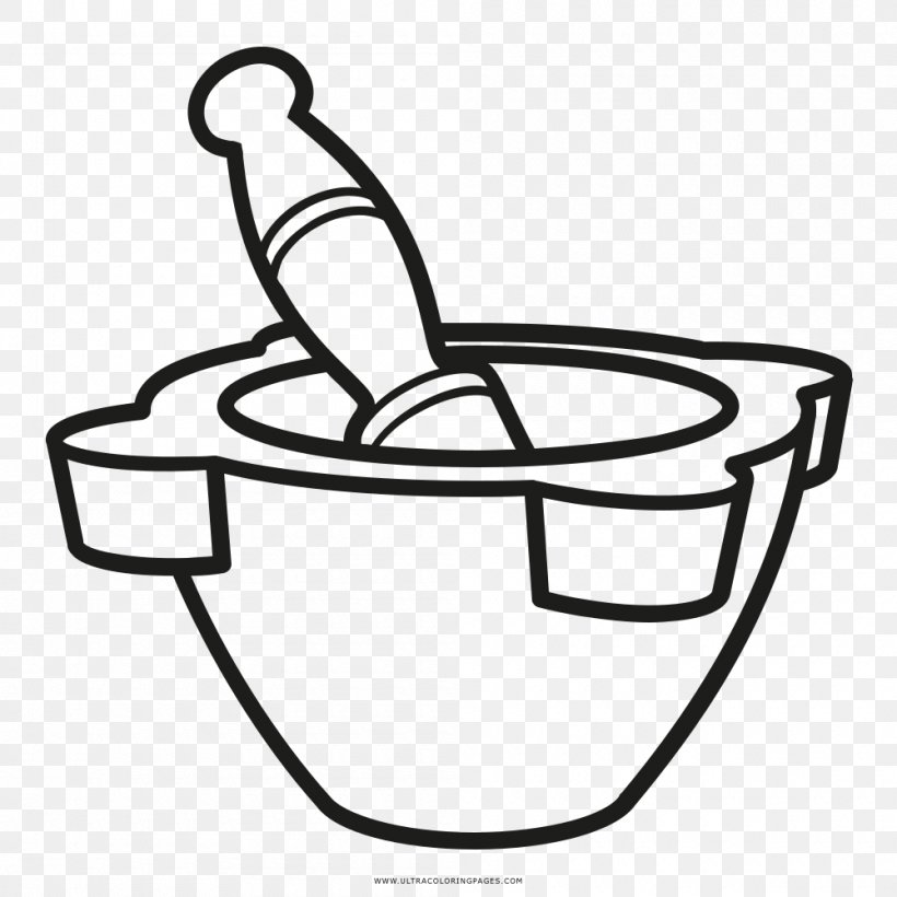 Mortar And Pestle Drawing Coloring Book, PNG, 1000x1000px, Mortar, Area, Black And White, Chemical Substance, Coloring Book Download Free