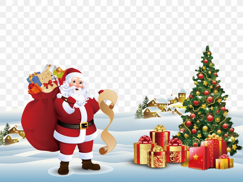 Santa Claus Candy Cane Christmas Decoration Christmas Tree, PNG, 4724x3543px, Santa Claus, Candy Cane, Christmas, Christmas Card, Christmas Decoration Download Free