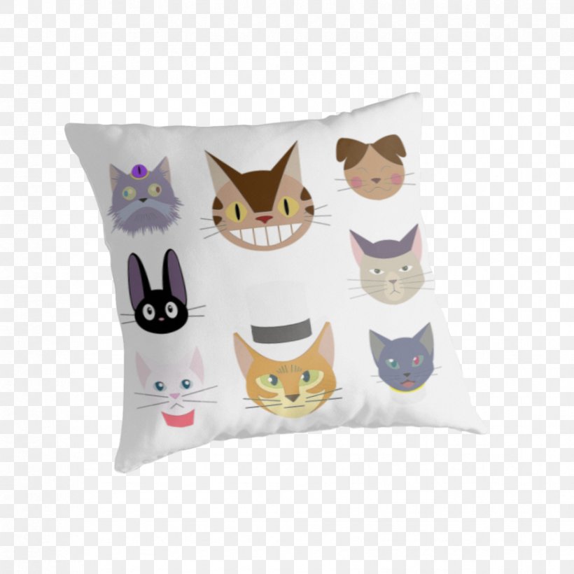 Cushion Throw Pillows Ghibli Museum Cat, PNG, 875x875px, Cushion, Animal, Cat, Ghibli Museum, Material Download Free