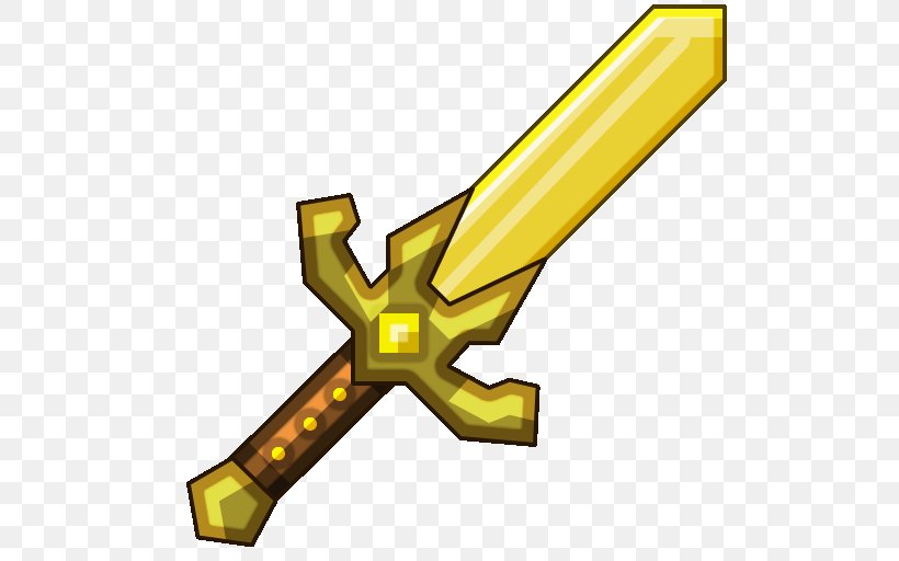 Minecraft Sword Weapon Xbox 360 Gold, PNG, 512x512px, Minecraft, Cold Weapon, Gold, Golden Apple, Item Download Free