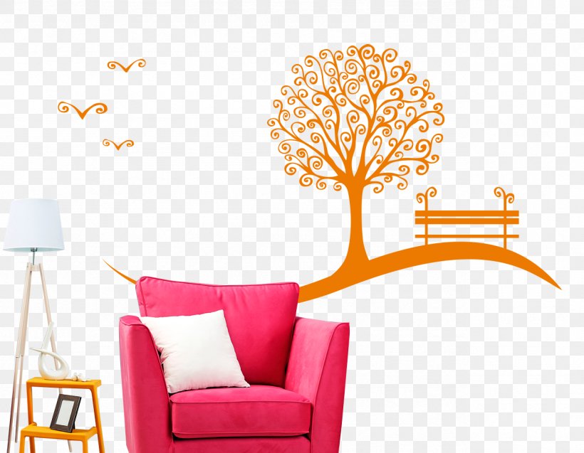Sticker Wall Decal Font, PNG, 1281x996px, Sticker, Branch, Flower, Orange, Text Download Free