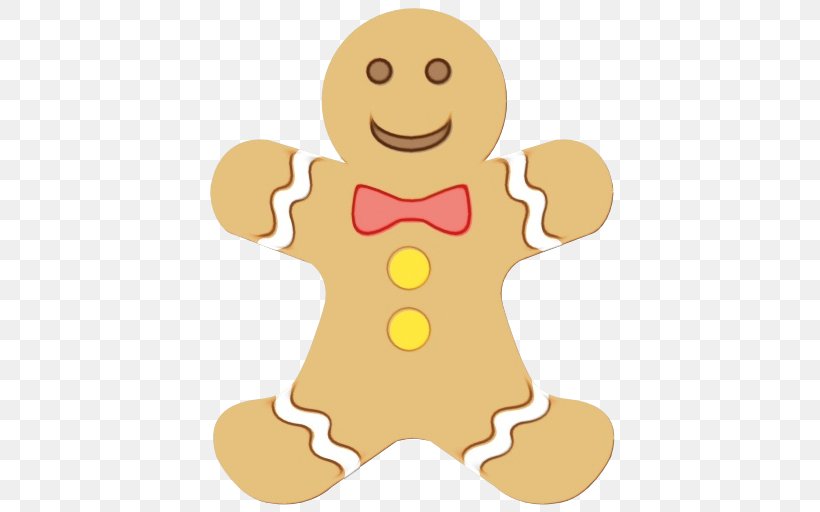 Christmas Gingerbread Man, PNG, 512x512px, Watercolor, Biscuits, Cartoon, Christmas Day, Decal Download Free