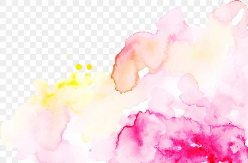Pink Watercolor Paint Petal Magenta Flower, PNG, 2856x1882px, Pink, Flower, Magenta, Petal, Watercolor Paint Download Free