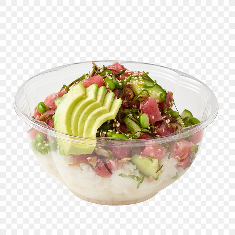 Poke Vegetarian Cuisine Salad Food Dish, PNG, 1000x1000px, Poke, Bowl, Cuisine, Dish, Edible Seaweed Download Free