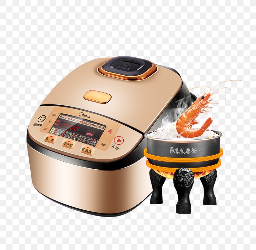 Rice Cooker Home Appliance Midea Cooked Rice, PNG, 800x800px, Rice Cooker, Cauldron, Cooked Rice, Cooker, Designer Download Free