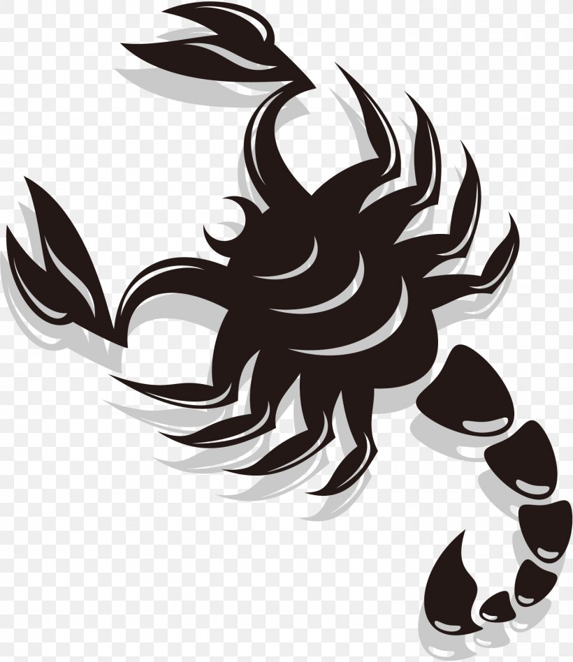 Scorpion Euclidean Vector, PNG, 1495x1729px, Scorpion, Black And White, Invertebrate, Point, Scorpio Download Free