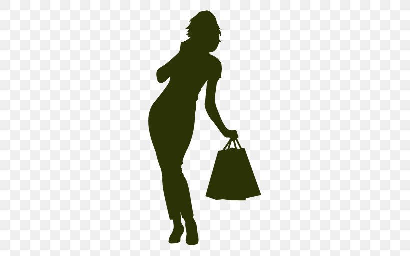 Silhouette Woman Bag Fashion, PNG, 512x512px, Silhouette, Arm, Bag, Fashion, Green Download Free
