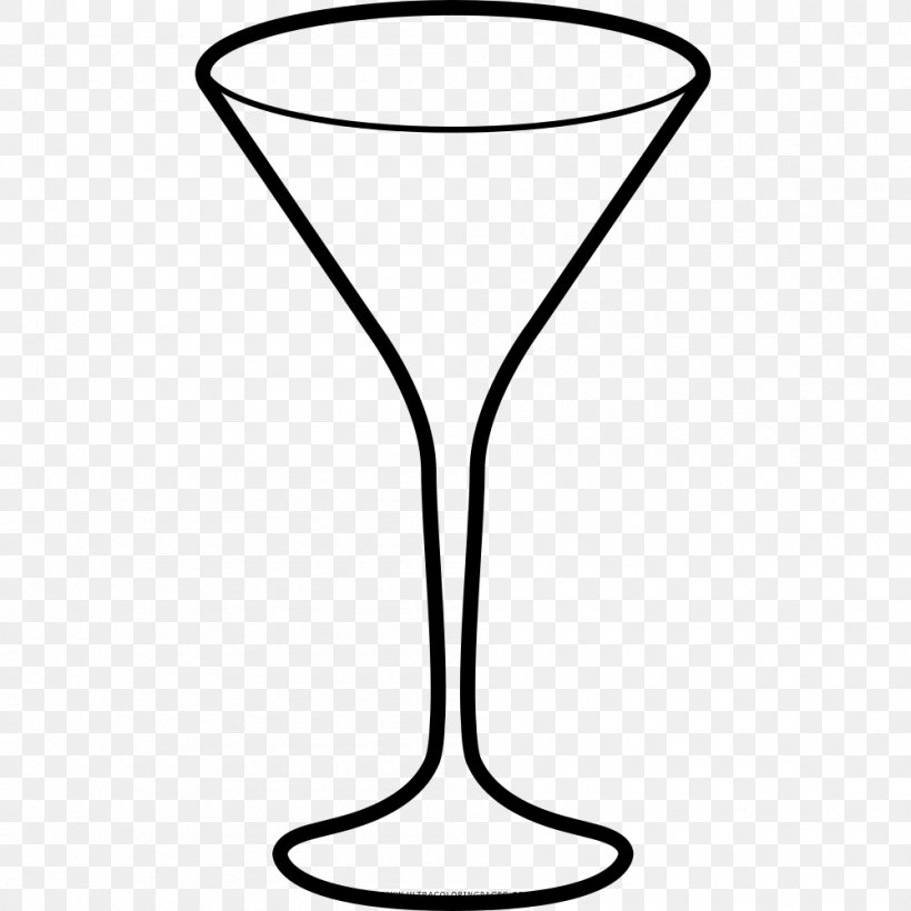 Cocktail Glass Line Art Champagne Glass Drawing, PNG, 1000x1000px, Cocktail, Black And White, Champagne Glass, Champagne Stemware, Cocktail Glass Download Free