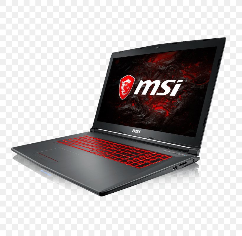 Laptop Intel Core MSI GV72 Micro-Star International, PNG, 800x800px, Laptop, Brand, Central Processing Unit, Computer, Electronic Device Download Free
