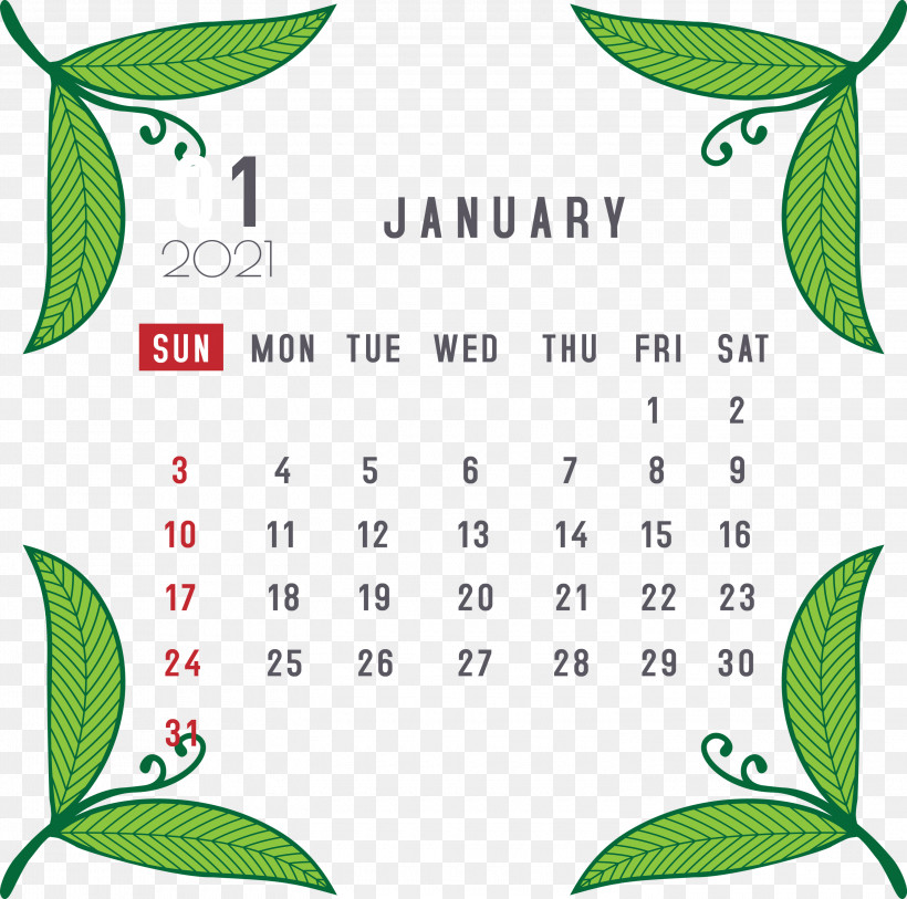 January 2021 Printable Calendar January Calendar, PNG, 3000x2975px, 2021 Calendar, January, January Calendar, Line, Line Art Download Free