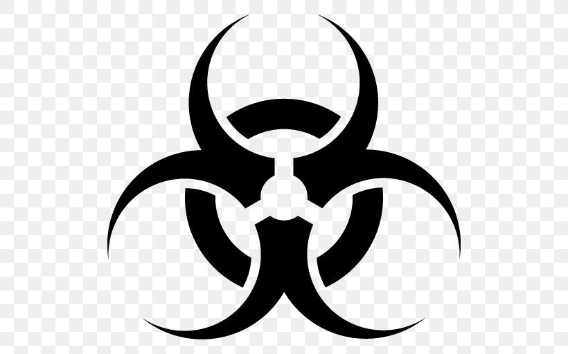 Biological Hazard Clip Art, PNG, 512x512px, Biological Hazard, Artwork, Biological Warfare, Black And White, Description Download Free