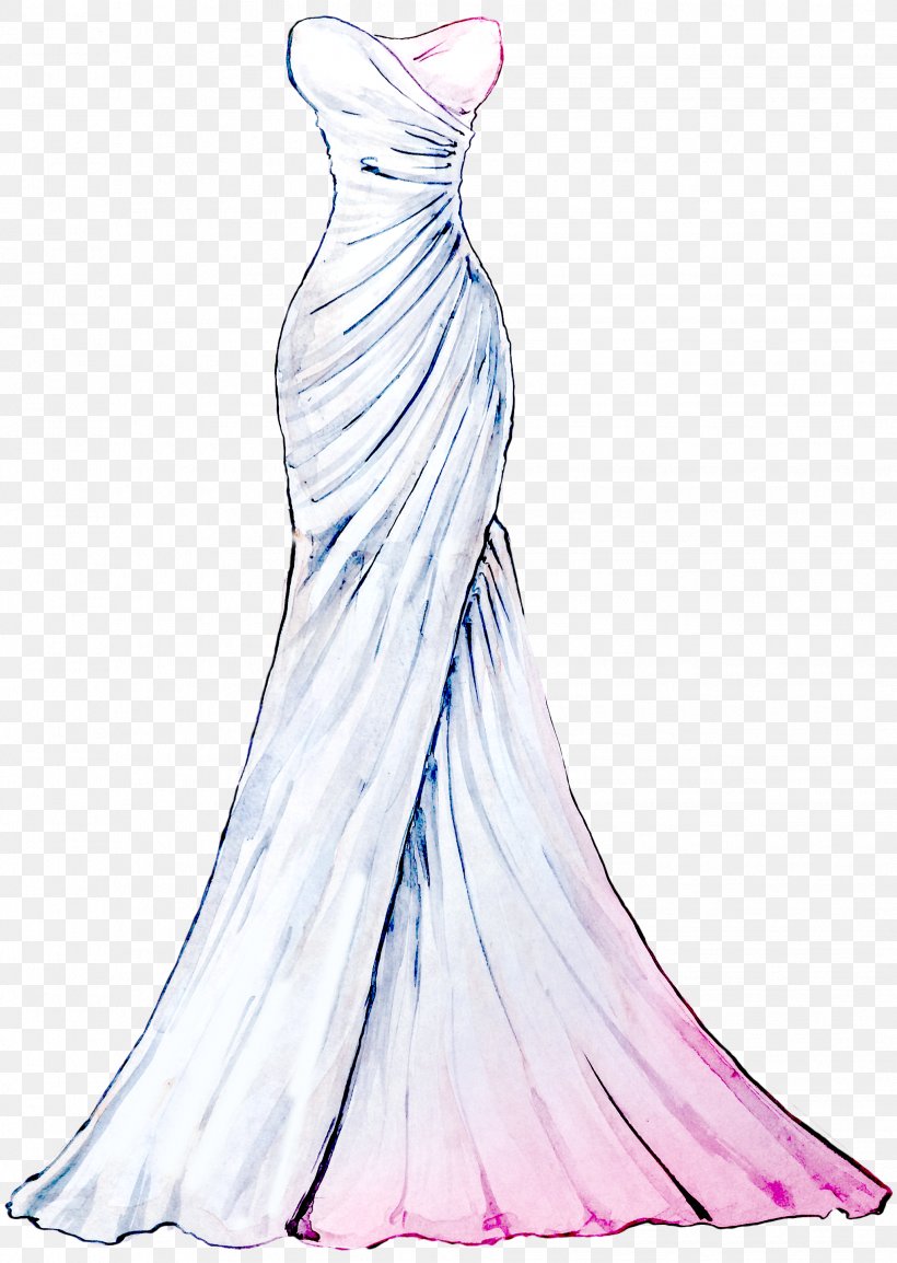 Gown Drawing Wedding, PNG, 2039x2872px, Watercolor, Cartoon, Flower, Frame, Heart Download Free